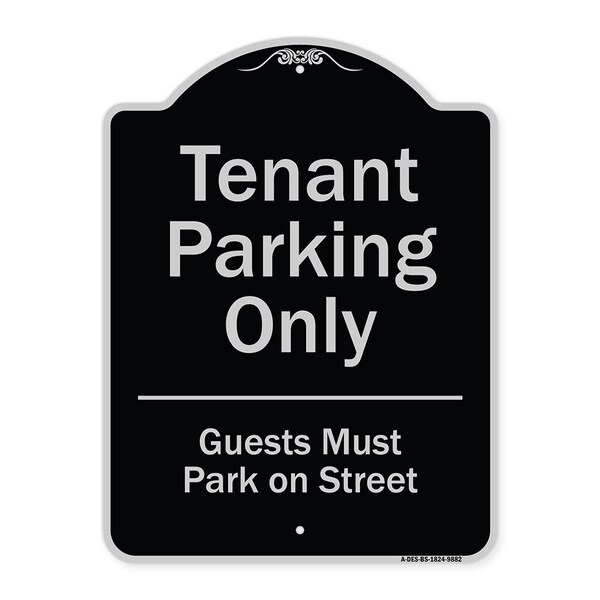 Designer Series-Tenant Parking Guests Park On Street Heavy-Gauge Aluminum, 24" x 18", BS-1824-9882